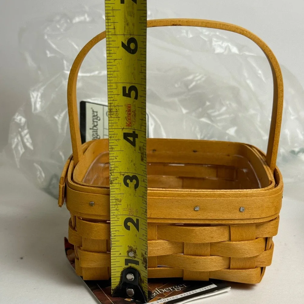 Longaberger Classic Tarragon Booking Basket 11830‎ with Plastic Protector Liner
